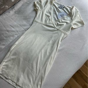 Princess Polly white short sleeve dress with lace detailing